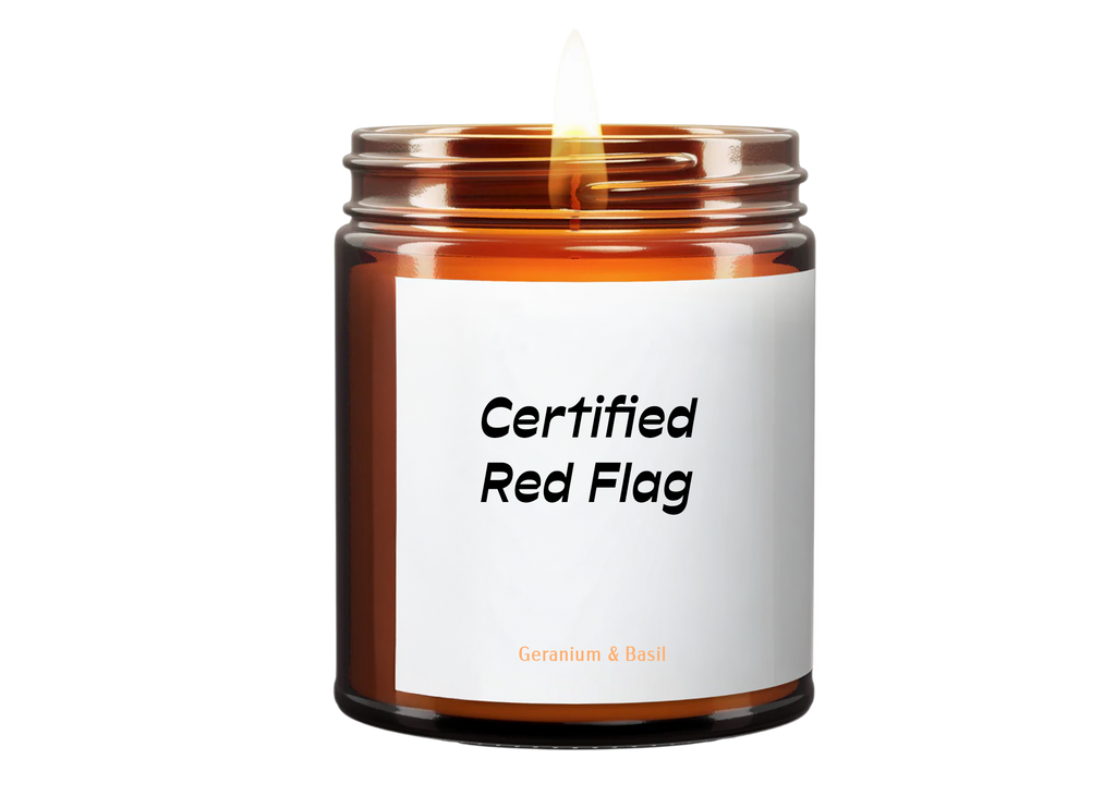Certified Red Flag (Geranium & Basil) Soy Wax Candle