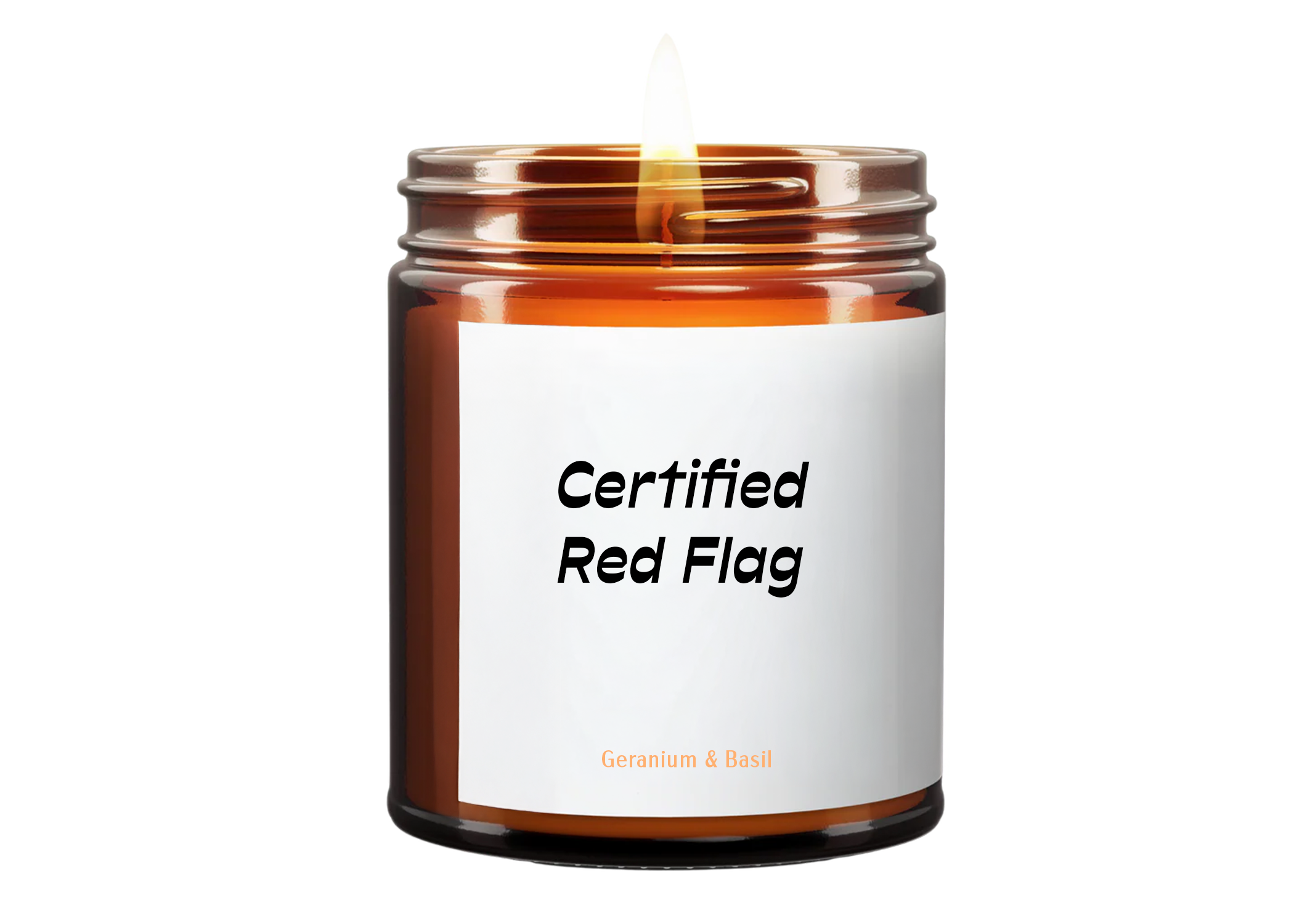 Certified Red Flag (Geranium & Basil) Soy Wax Candle