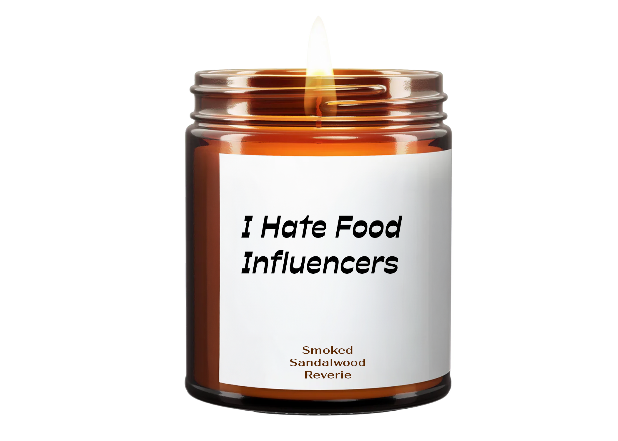 I Hate Food Influencers (Smoked Sandal Wood Reverie) Soy Wax Candle